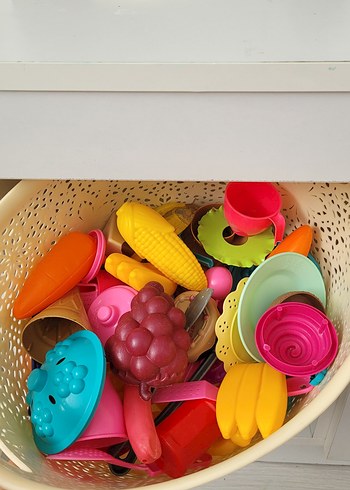 Beyaz Çocuk Rafı ve Mutfak Seti - Görsel 6