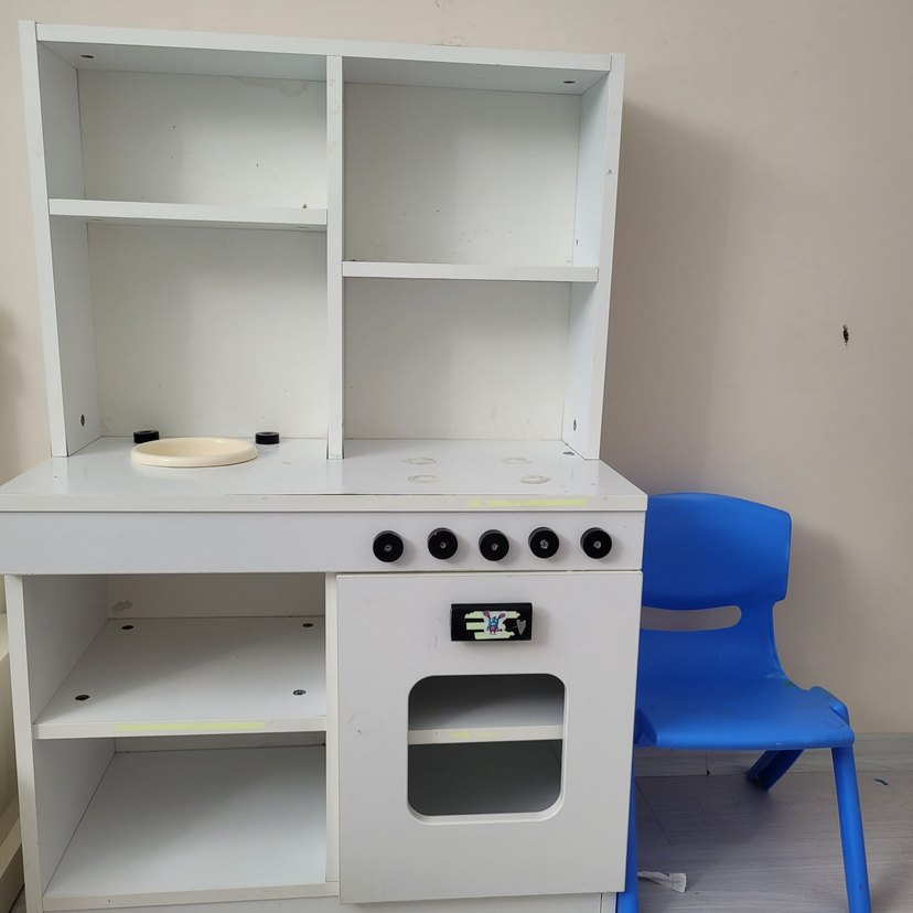 Beyaz Çocuk Rafı ve Mutfak Seti - Görsel 2