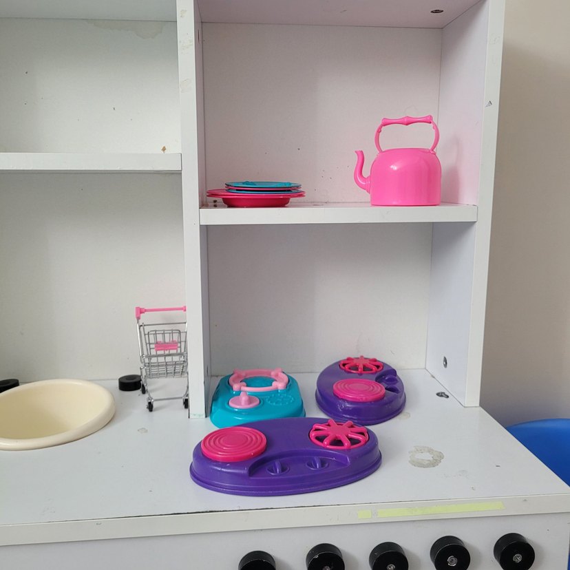 Beyaz Çocuk Rafı ve Mutfak Seti - Görsel 5