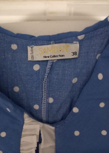 Mavi Puantiyeli Elbise - Görsel 4