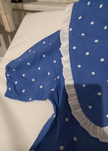 Mavi Puantiyeli Elbise - Görsel 3