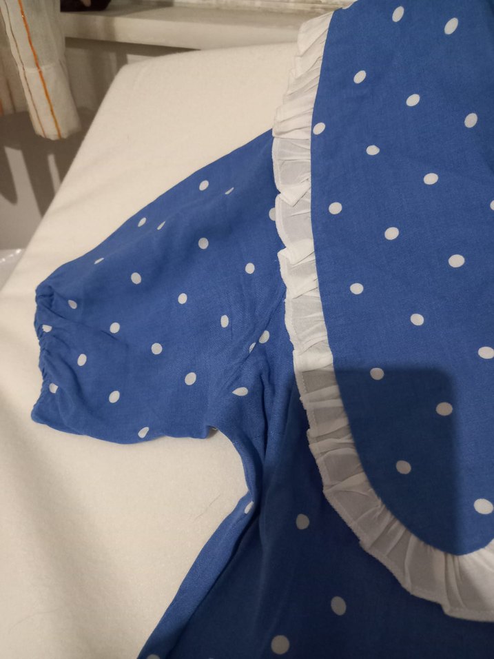 Mavi Puantiyeli Elbise - Görsel 3