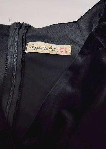 Siyah Uzun Kadın Kadife Elbise - Görsel 3