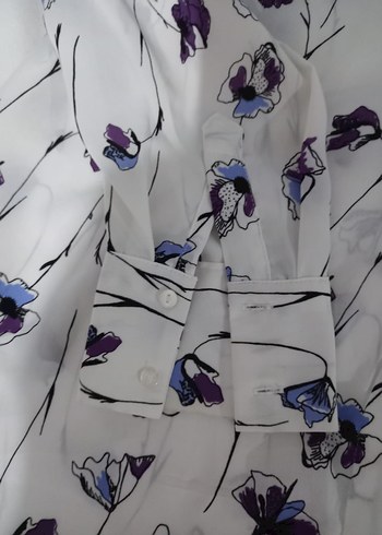 Desenli Uzun Kollu Kadın Gömlek - Görsel 3