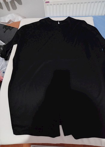 Siyah Midi Uzunlukta Dirsek Kol Kadın Elbise - Görsel 2