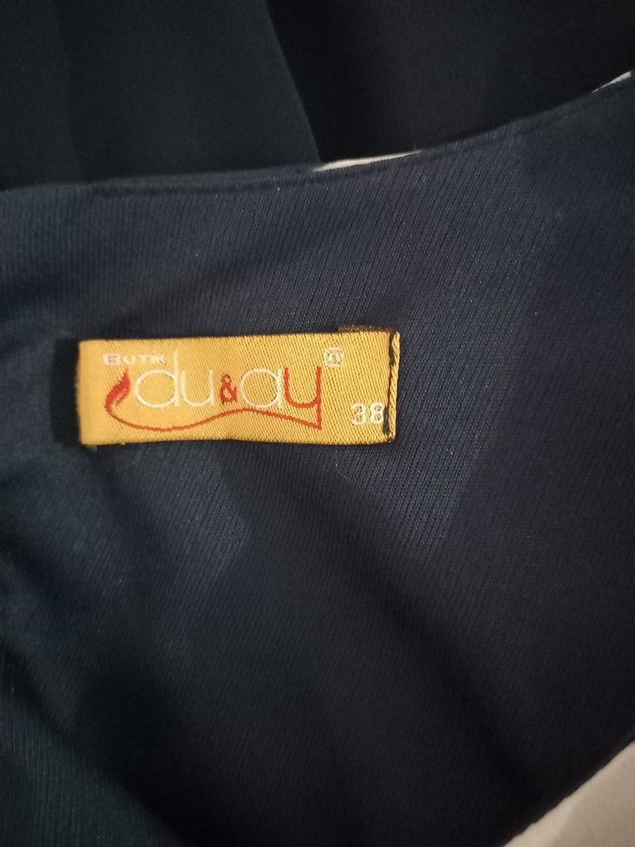 Düğmeli, Uzun Kollu Kadın Ofis Elbisesi - Görsel 4