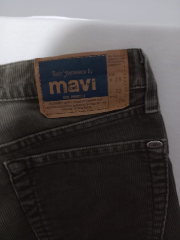 Gri Rahat Kesim Kadife Denim Erkek Pantolon - Görsel 4