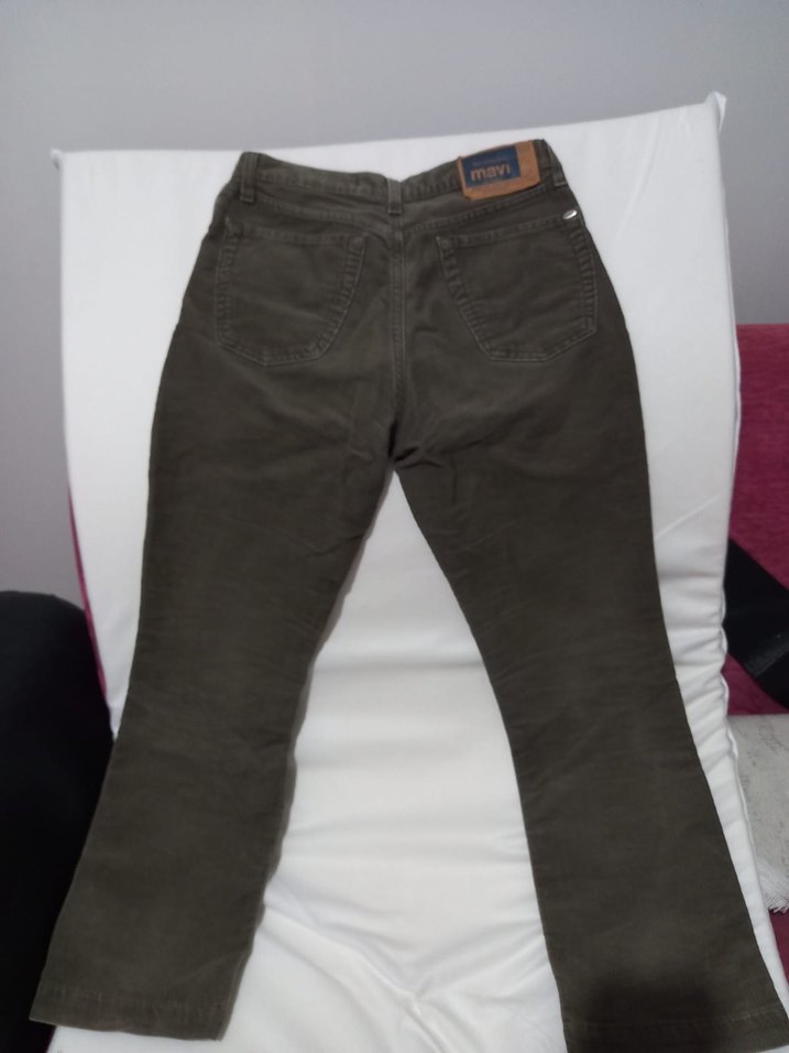 Gri Rahat Kesim Kadife Denim Erkek Pantolon - Görsel 2