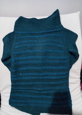 Boğazlı Örgü Kadın Triko Kazak - Görsel 2