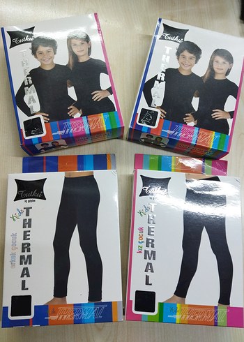 Çocuk Termal Baskılı Siyah İçlik 5-7 8-10 yaş - Görsel 2