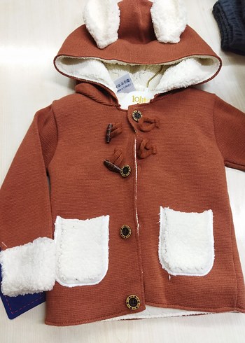 Kahverengi Kürklü Kapüşonlu Erkek Çocuk Kaban - Görsel 2