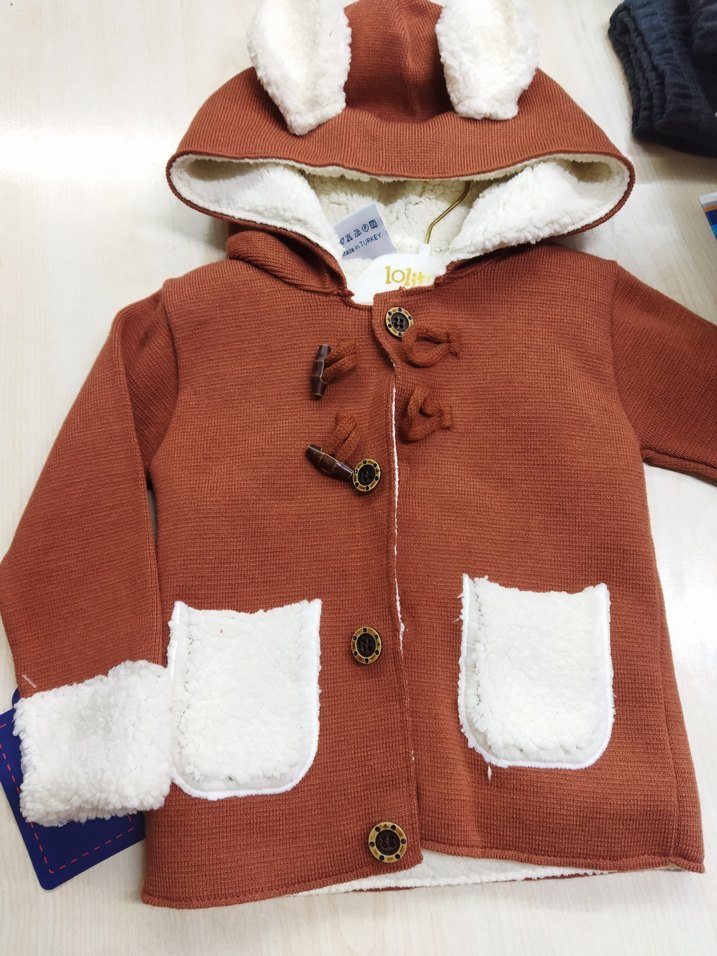 Kahverengi Kürklü Kapüşonlu Erkek Çocuk Kaban - Görsel 2