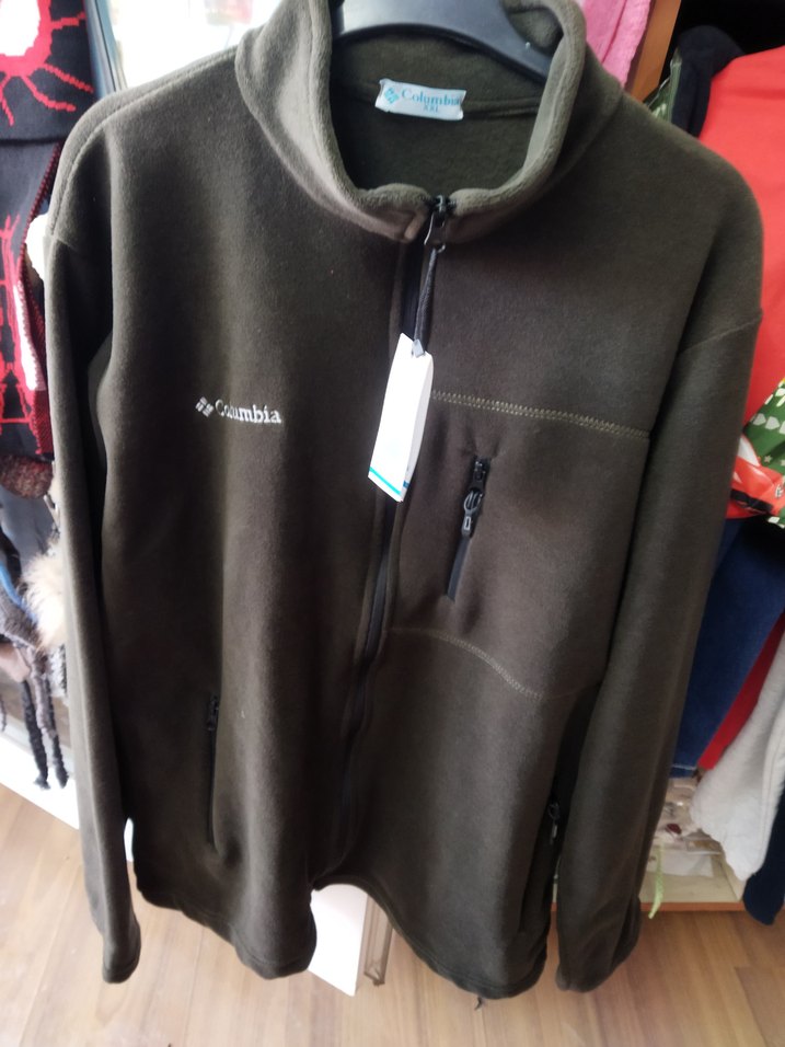 Columbia Erkek Fermuarlı Kahverengi Polar Sweatshirt - Görsel 3