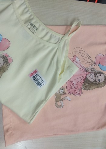 Kız Çocuk Baskılı Askılı atlet - Görsel 2