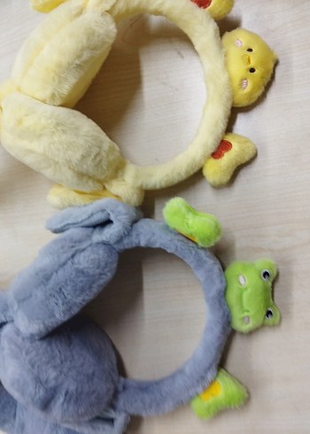 Pastel Renkli Peluş Tavşan Kulaklık - Görsel 4