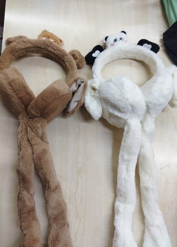 Pastel Renkli Peluş Tavşan Kulaklık - Görsel 7