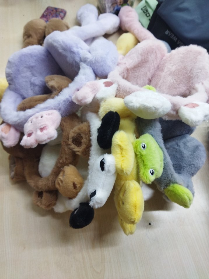 Pastel Renkli Peluş Tavşan Kulaklık - Görsel 3