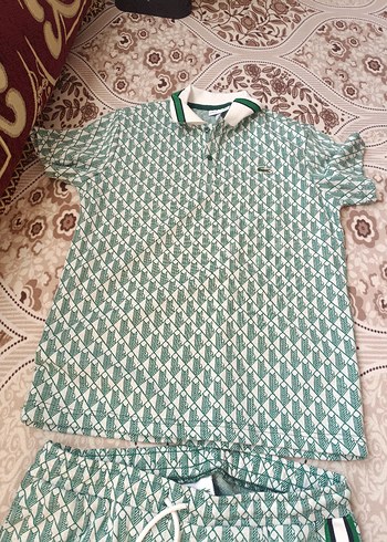 Erkek Yeşil Desenli Düğmeli V Yakalı Pijama - Görsel 5