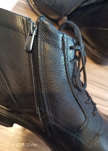 Hakiki Deri Siyah Bağcıklı Erkek Bot - Görsel 3