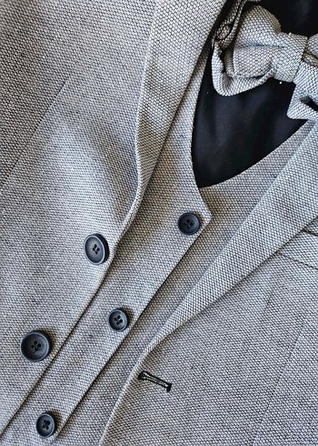 Gri Çocuk Takım Elbise Notched Yaka - Görsel 2