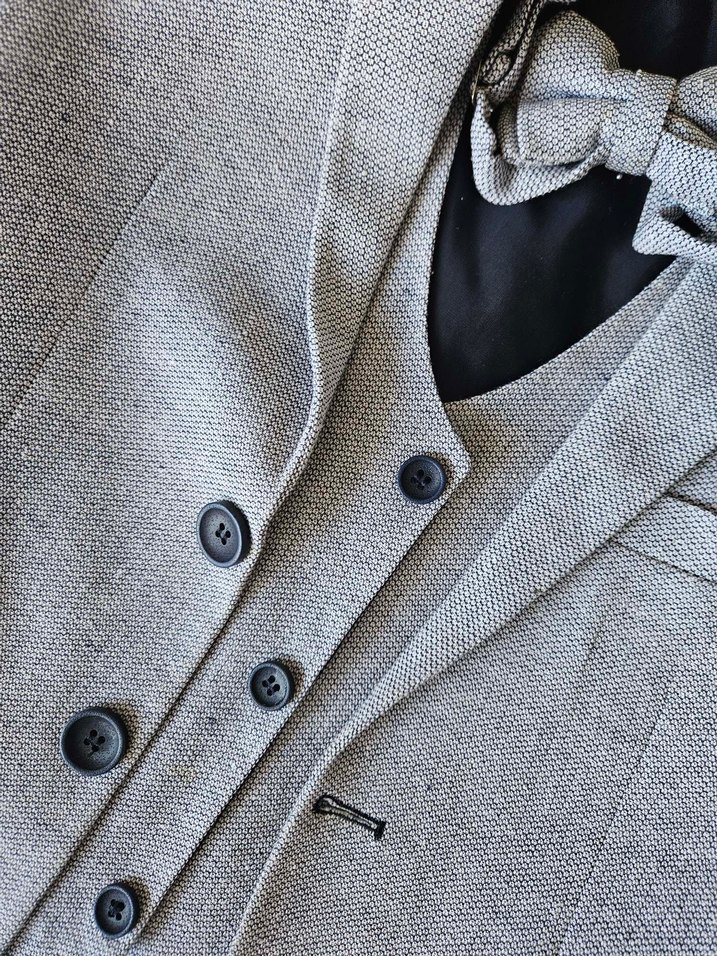 Gri Çocuk Takım Elbise Notched Yaka - Görsel 2