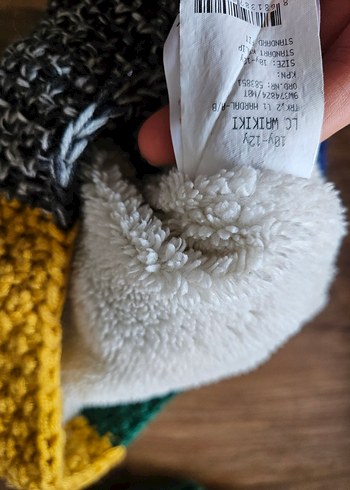 Çok Renkli  erkek cocuk Örgü Bere ve Atkı Seti - Görsel 3