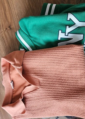 Erkek Çocuk Yeşil Düğmeli Sweatshirt - Görsel 6