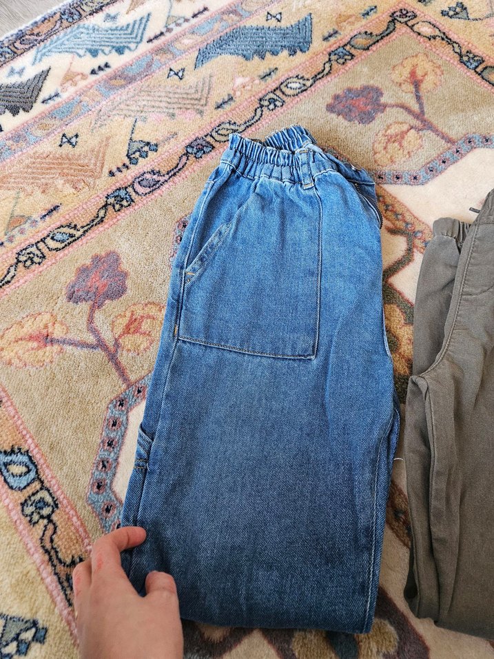 Gri Erkek Çocuk Bol Kesim Denim Pantolon - Görsel 5