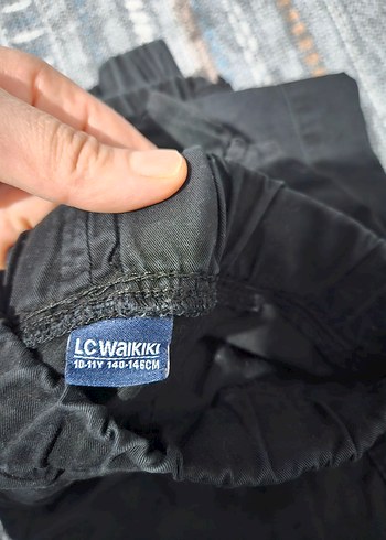 Erkek Çocuk Siyah Keten Gevşek Kesim Pantolon - Görsel 3