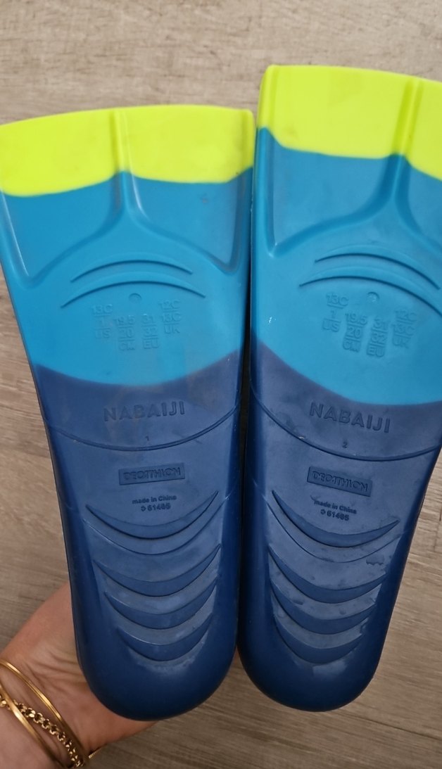 Erkek Mavi Kauçuk yüzücü palet ve mayo orjinal ürün - Görsel 3