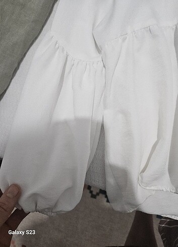 Balon kol beyaz gömlek  - Görsel 3