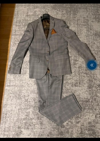52 Beden gri Renk Gri Kareli Modern Klasik Erkek Takım Elbise orjinal beymen