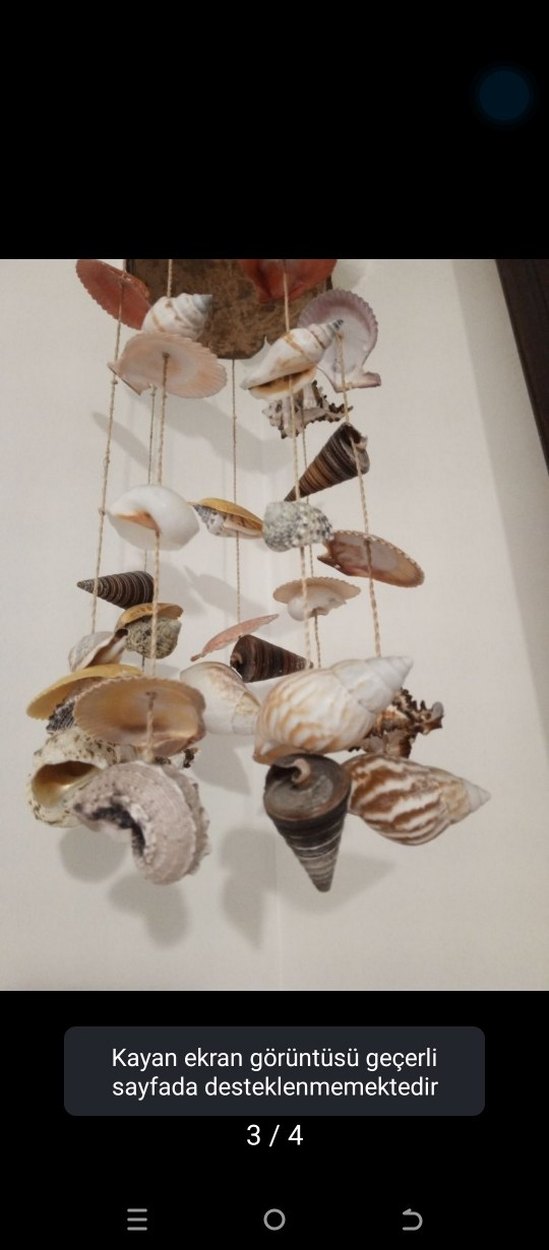 Doğal Deniz Kabuklu Dekoratif Mobil - Görsel 3