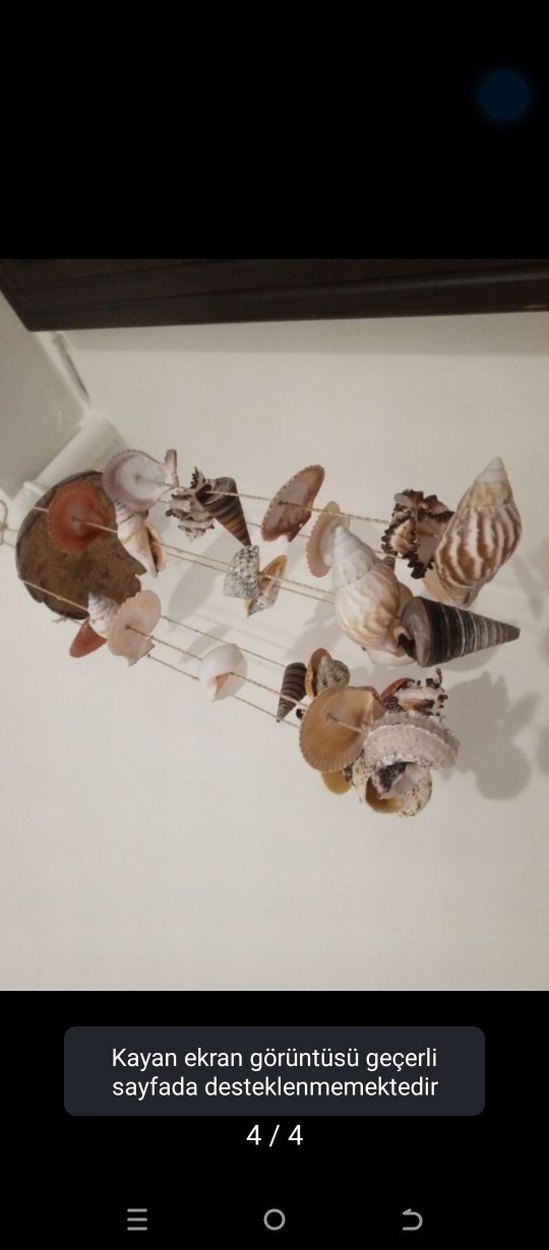 Doğal Deniz Kabuklu Dekoratif Mobil - Görsel 4