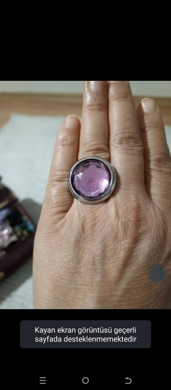 Renkli Taşlı Bohem Kadın Yüzük Seti - Görsel 2