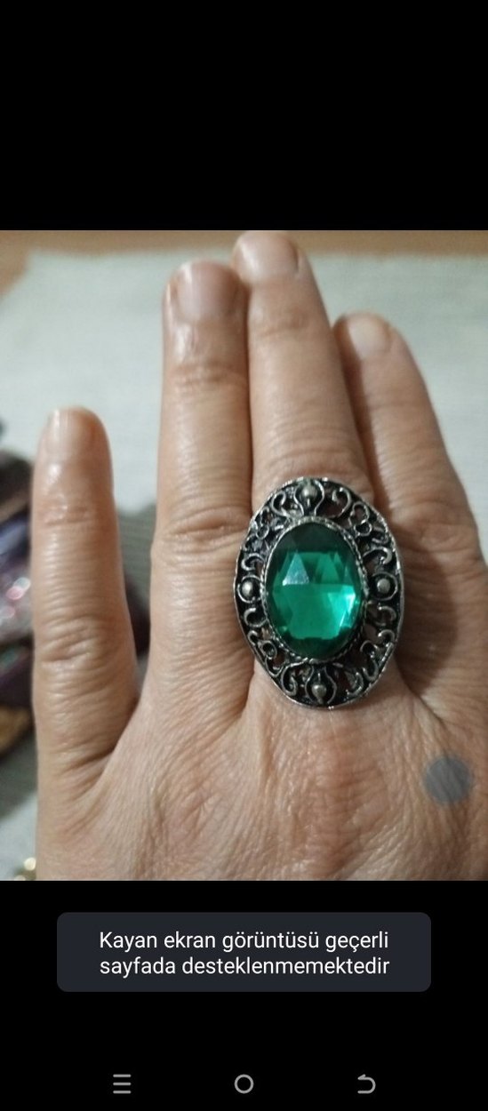 Renkli Taşlı Bohem Kadın Yüzük Seti - Görsel 4