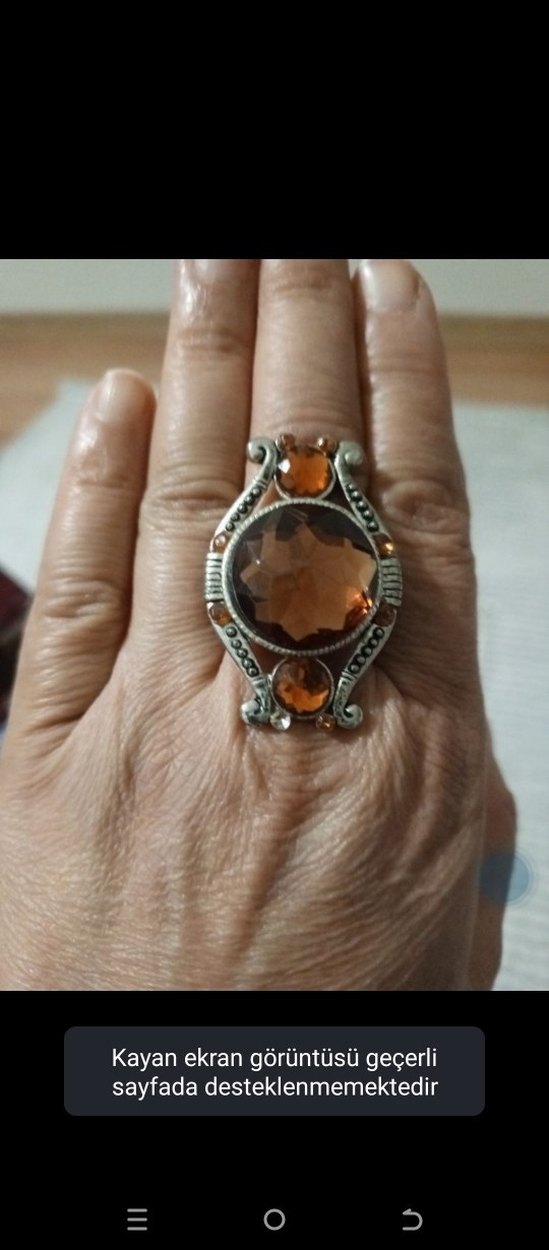 Renkli Taşlı Bohem Kadın Yüzük Seti - Görsel 3