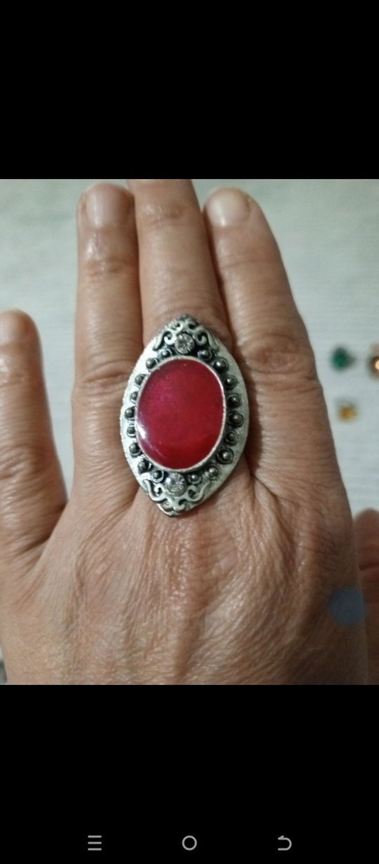 Renkli Taşlı Bohem Kadın Yüzük Seti - Görsel 5