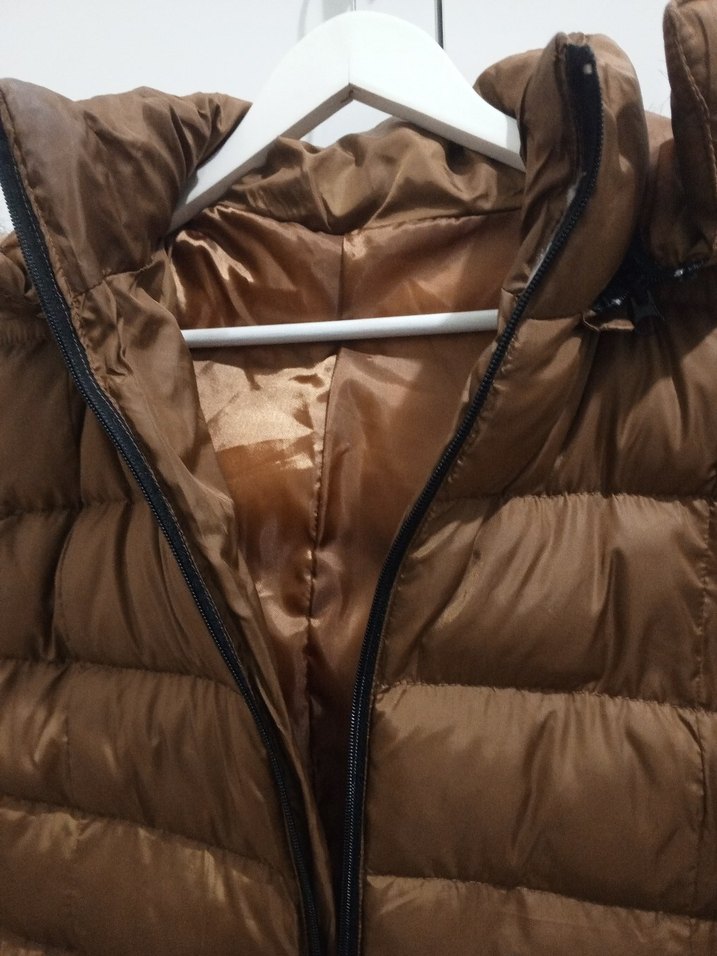 Kahverengi Kadın Kışlık Kürklü Mont - Görsel 5