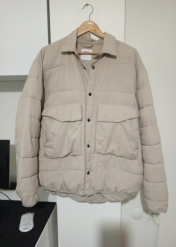 orjınal ZARA Bej Düğmeli Kısa Erkek Ceket - Görsel 7