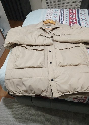 orjınal ZARA Bej Düğmeli Kısa Erkek Ceket - Görsel 4