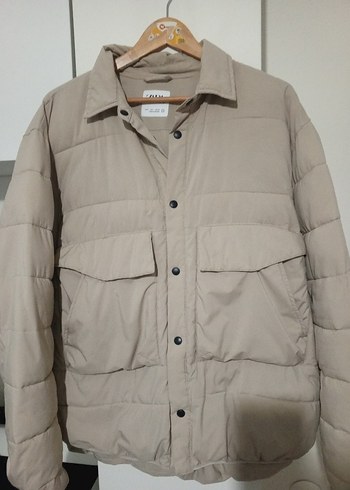 orjınal ZARA Bej Düğmeli Kısa Erkek Ceket - Görsel 6