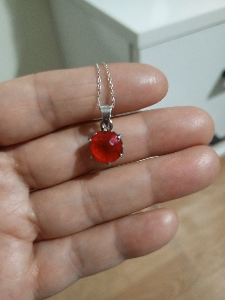 Kırmızı Nakışlı Mini Boncuklu Gunus kupe Küpe - Görsel 2