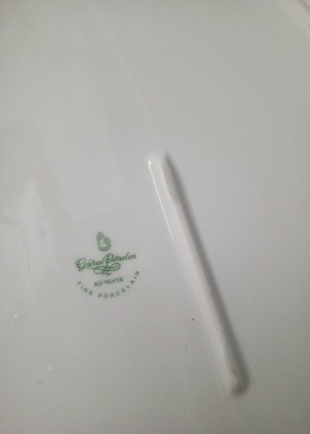 Pastel Çiçek Desenli Beyaz Porselen Tabak - Görsel 3