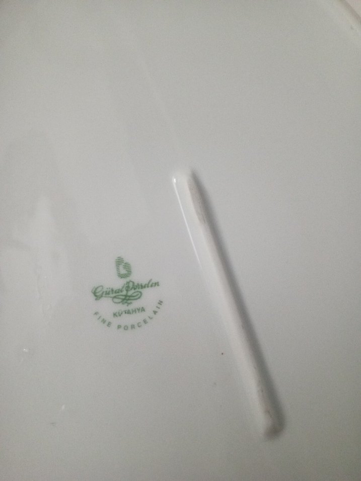 Pastel Çiçek Desenli Beyaz Porselen Tabak - Görsel 3