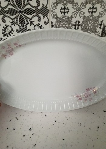 Desenli Oval Tabak - Görsel 2