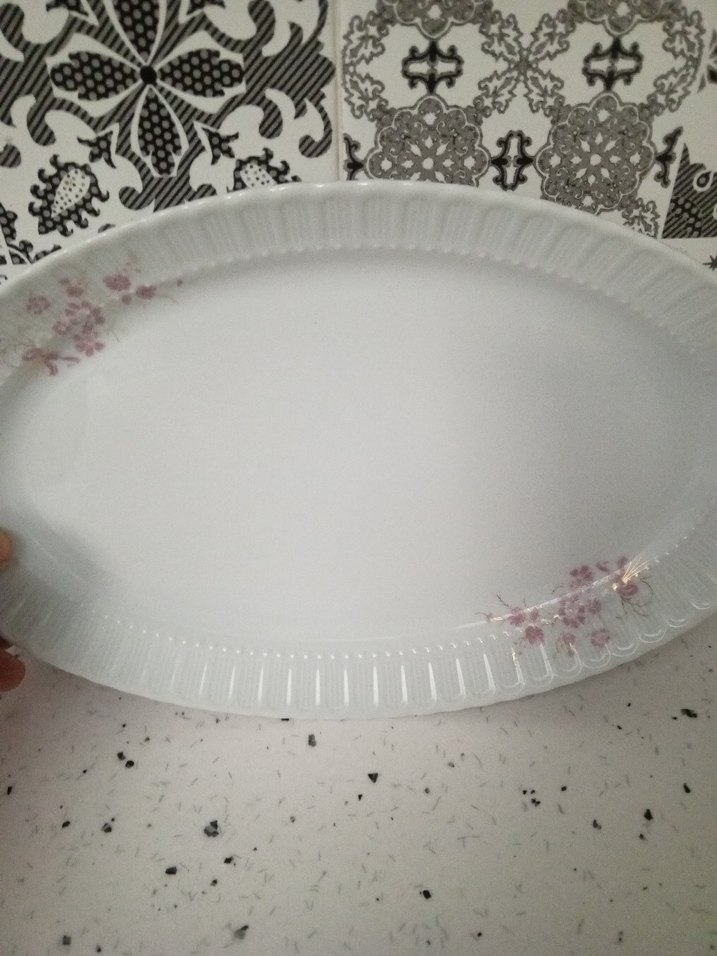 Desenli Oval Tabak - Görsel 2