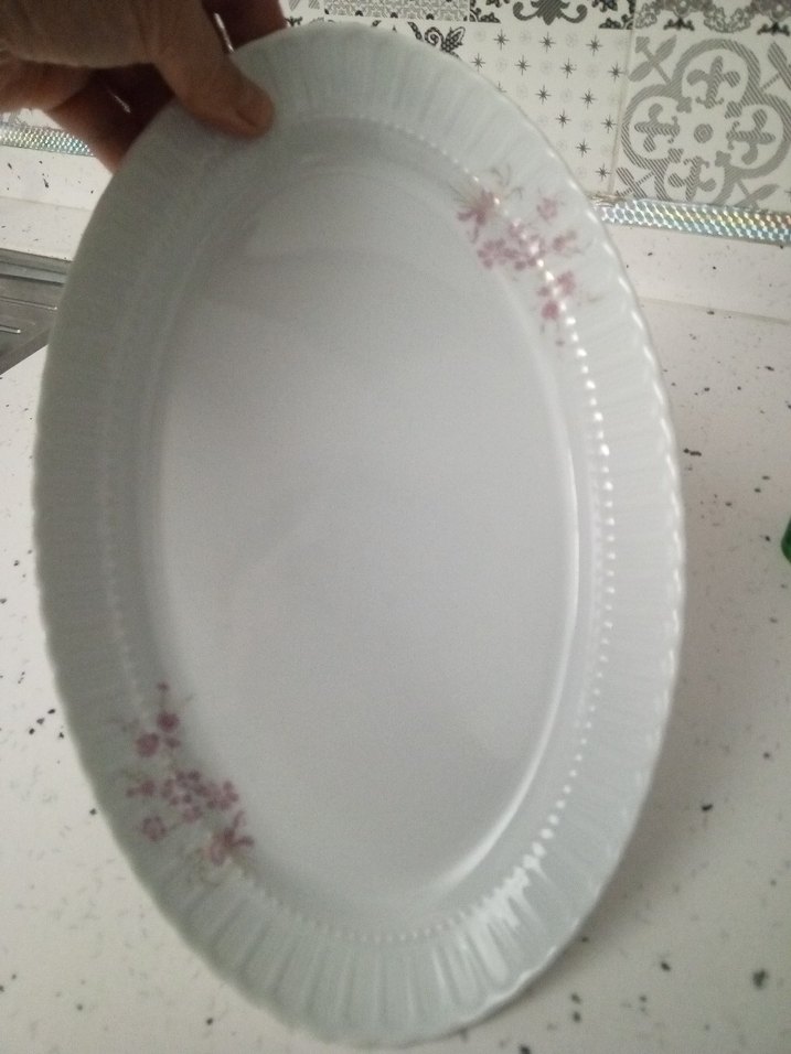 Desenli Oval Tabak - Görsel 5