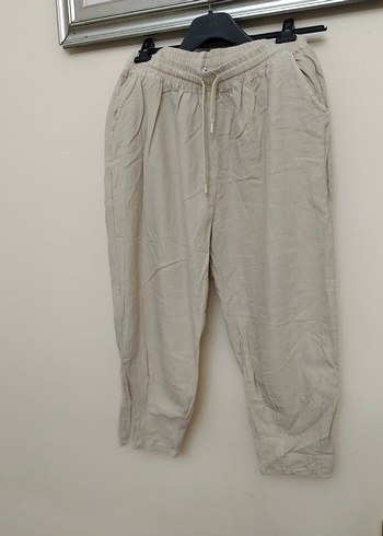 ZARA KETEN PANTOLON 46 BEDEN - Görsel 3