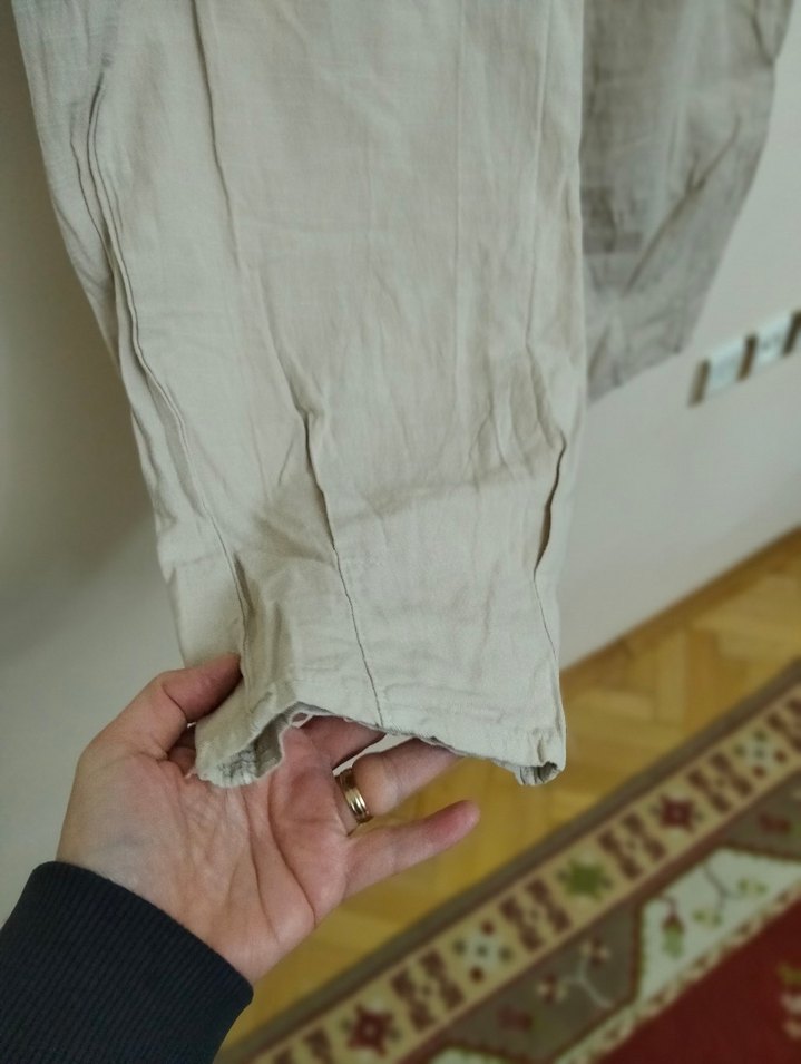 ZARA KETEN PANTOLON 46 BEDEN - Görsel 4